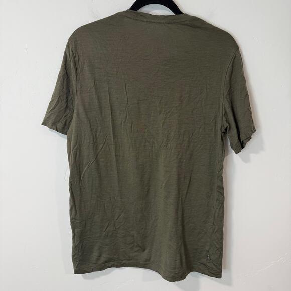 Icebreaker Men's Merino 150 Graphic T Shirt Crew Short Sleeve Wool Green Medium - Picture 2 of 6